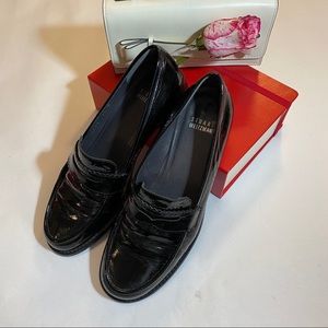 Stuart Weitzman Penny Loafers, Real Patent Leather